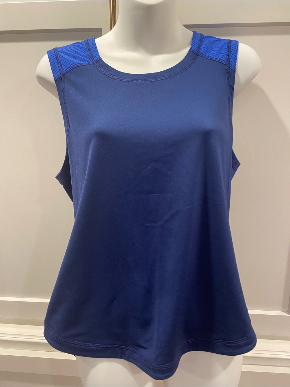 Lucy Women's Performance Tank Top in Navy and Royal Blue
